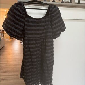 Anthro Black Striped Dress